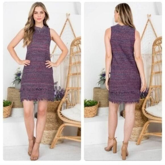 Dresses & Skirts - 🎉💕HP TODAY 💕🎉FRINGE BOTTOM BLUE/RED MULTI-COLORED DRESS-NEW